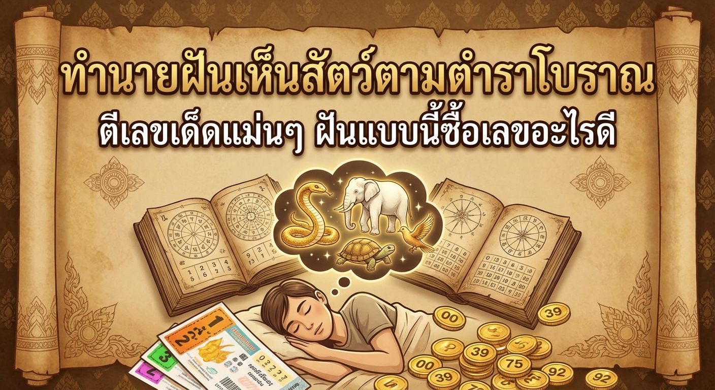 ทำนายฝันเห็นสัตว์ตามตำราโบราณ ตีเลขเด็ดแม่นๆ ฝันแบบนี้ซื้อเลขอะไรดี