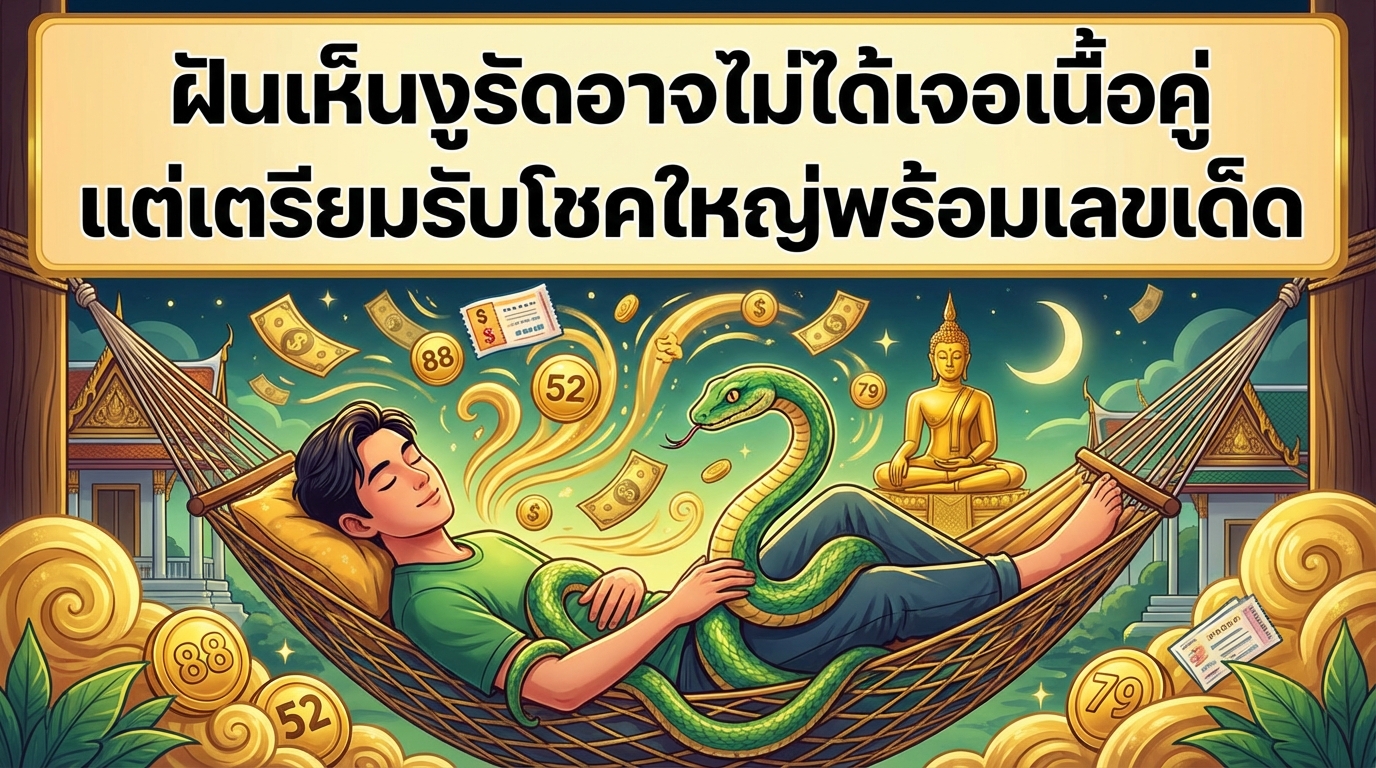 ฝันเห็นงูรัดอาจไม่ได้เจอเนื้อคู่ แต่เตรียมรับโชคใหญ่พร้อมเลขเด็ด