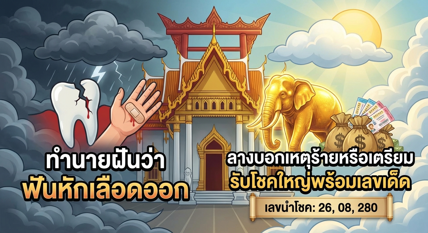 ทำนายฝันว่าฟันหักเลือดออก ลางบอกเหตุร้ายหรือเตรียมรับโชคใหญ่พร้อมเลขเด็ด