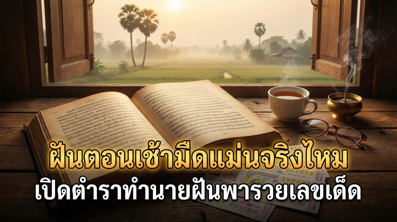 ฝันตอนเช้ามืดแม่นจริงไหม เปิดตำราทำนายฝันพารวยเลขเด็ด